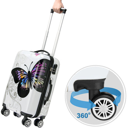 Nancy's Villa Hills Reiskofferset - Kofferset - 4-delig - Met Beautycase - Hardcase - 360° draaibaar - Polycarbonaat