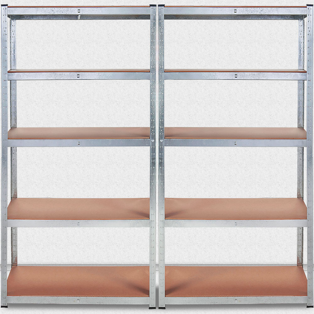 Nancy's Acton Stellingkast - Set van 2 - Opbergrek - Opslagruimte - Zilver - Staal - 90 x 40 x 180 cm