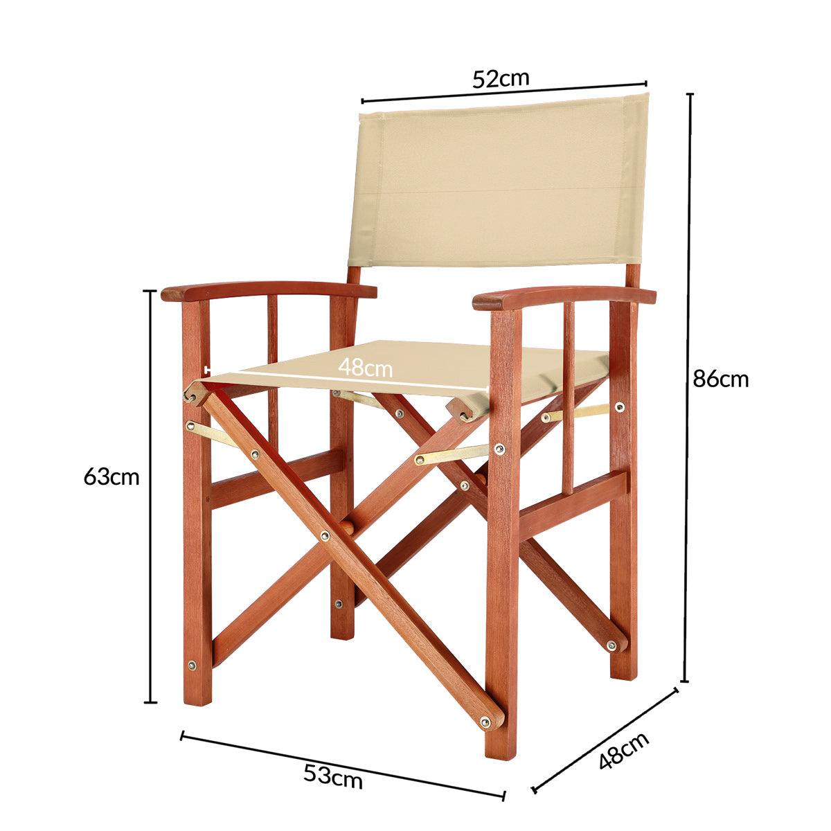 Nancy's Bondurant Tuinstoel - Regisseursstoel - Klapstoel - Stoelen - Waterafstotend - Antraciet - 56,5 x 48 x 86 cm