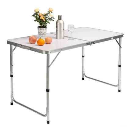 Nancy's Heathrow Kampeertafel - Klaptafel - Tuintafel - Opvouwbare Tafel - Aluminium - MDF - 120 x 60 x 55 cm