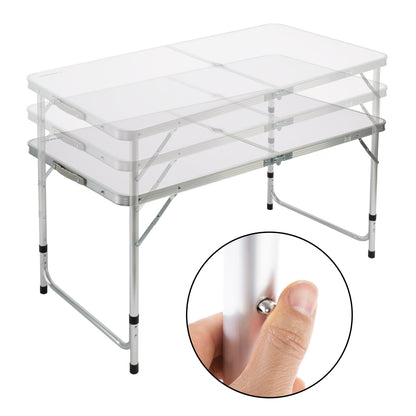 Nancy's Heathrow Camping Table - Folding Table - Garden Table - Foldable Table - Aluminum - MDF - 120 x 60 x 55 cm