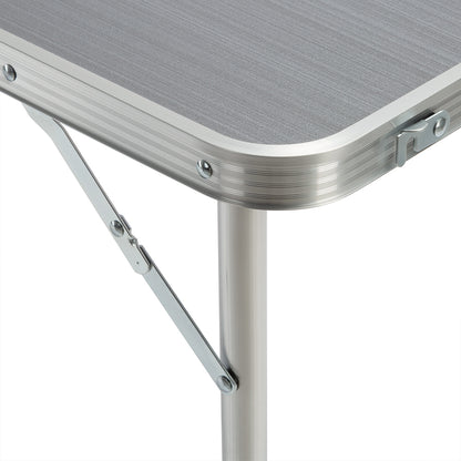 Nancy's Heathrow Camping Table - Folding Table - Garden Table - Foldable Table - Aluminum - MDF - 120 x 60 x 55 cm