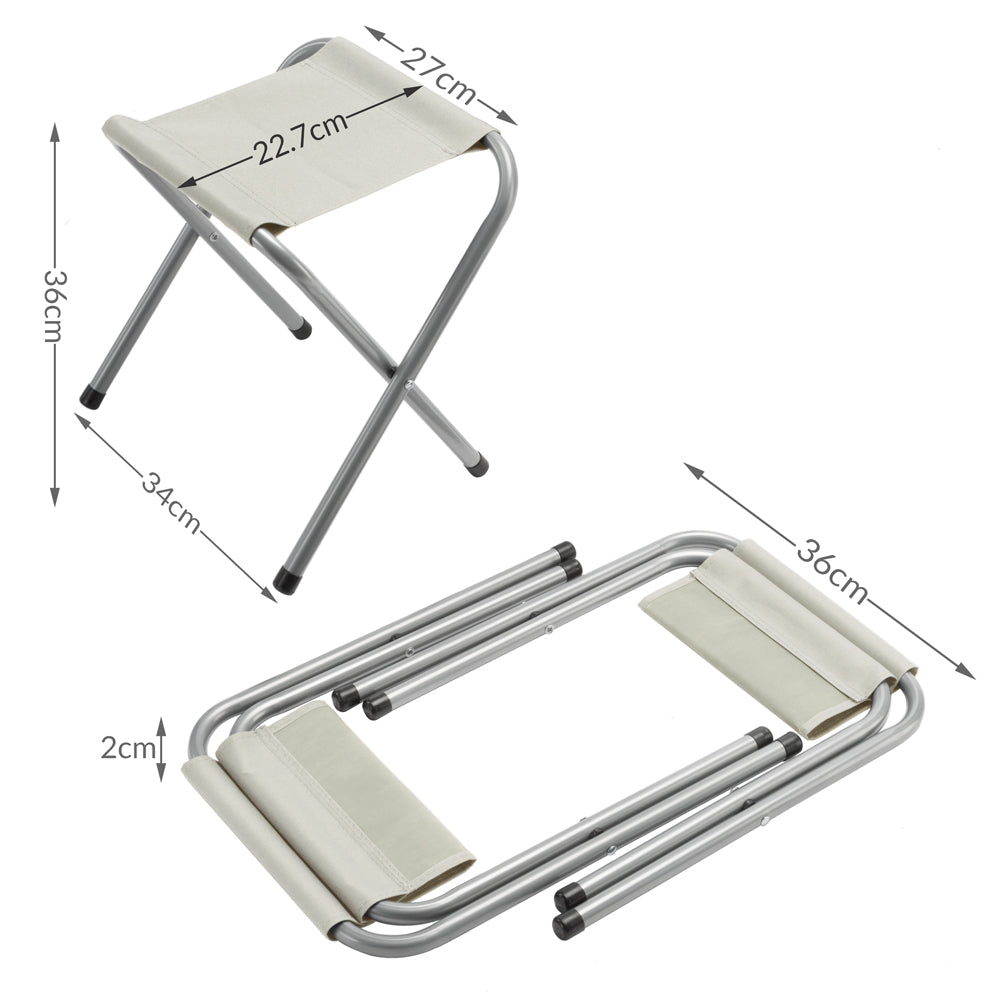 Nancy's Ben Lomond Picnic table - Folding table - Camping table - Table - 4 Stools - Seating group - Camping suitcase - Foldable - Aluminum - MDF