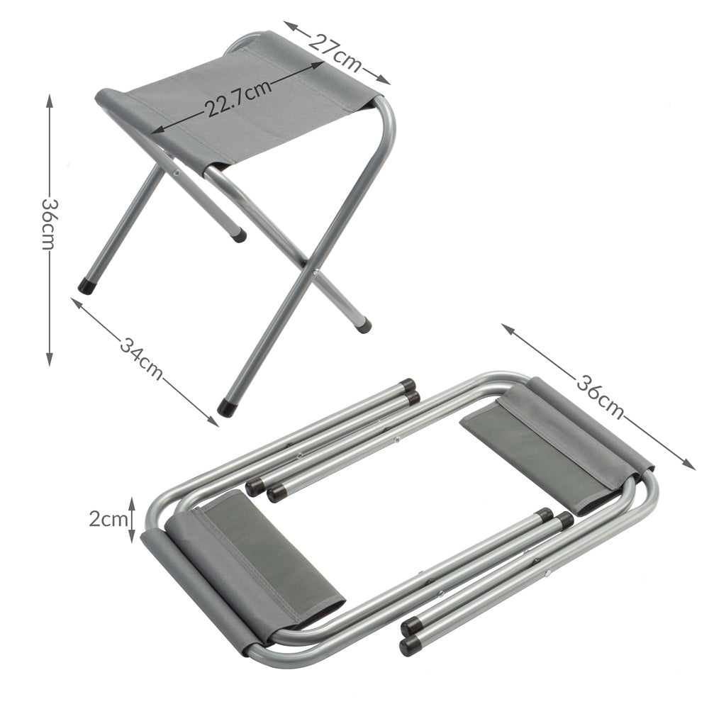 Nancy's Ben Lomond Picknicktafel - Klaptafel - Campingtafel - Tafel - 4 Krukjes- Zitgroep - Kampeerkoffer - Opklapbaar - Aluminium - MDF