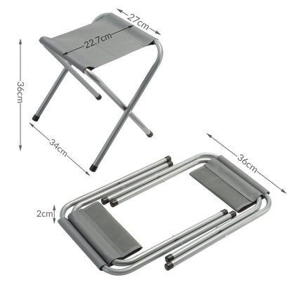 Nancy's Ben Lomond Picnic table - Folding table - Camping table - Table - 4 Stools - Seating group - Camping suitcase - Foldable - Aluminum - MDF