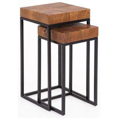 Nancy's Nesting Tables -Solid - Wooden Side Tables Set of 2 - 30 x 60 x 30 cm