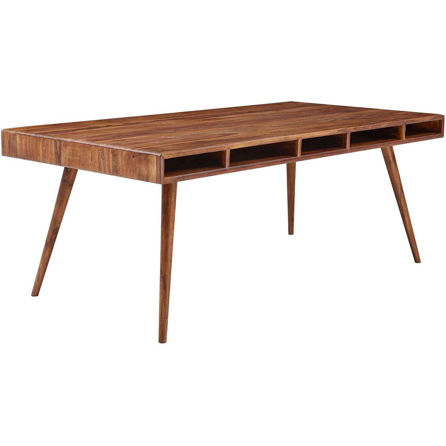 Nancy's Wednesfield Houten Keukentafel - Moderne Eetkamertafel - Sheesham Hout - 200 x 77 x 100 cm