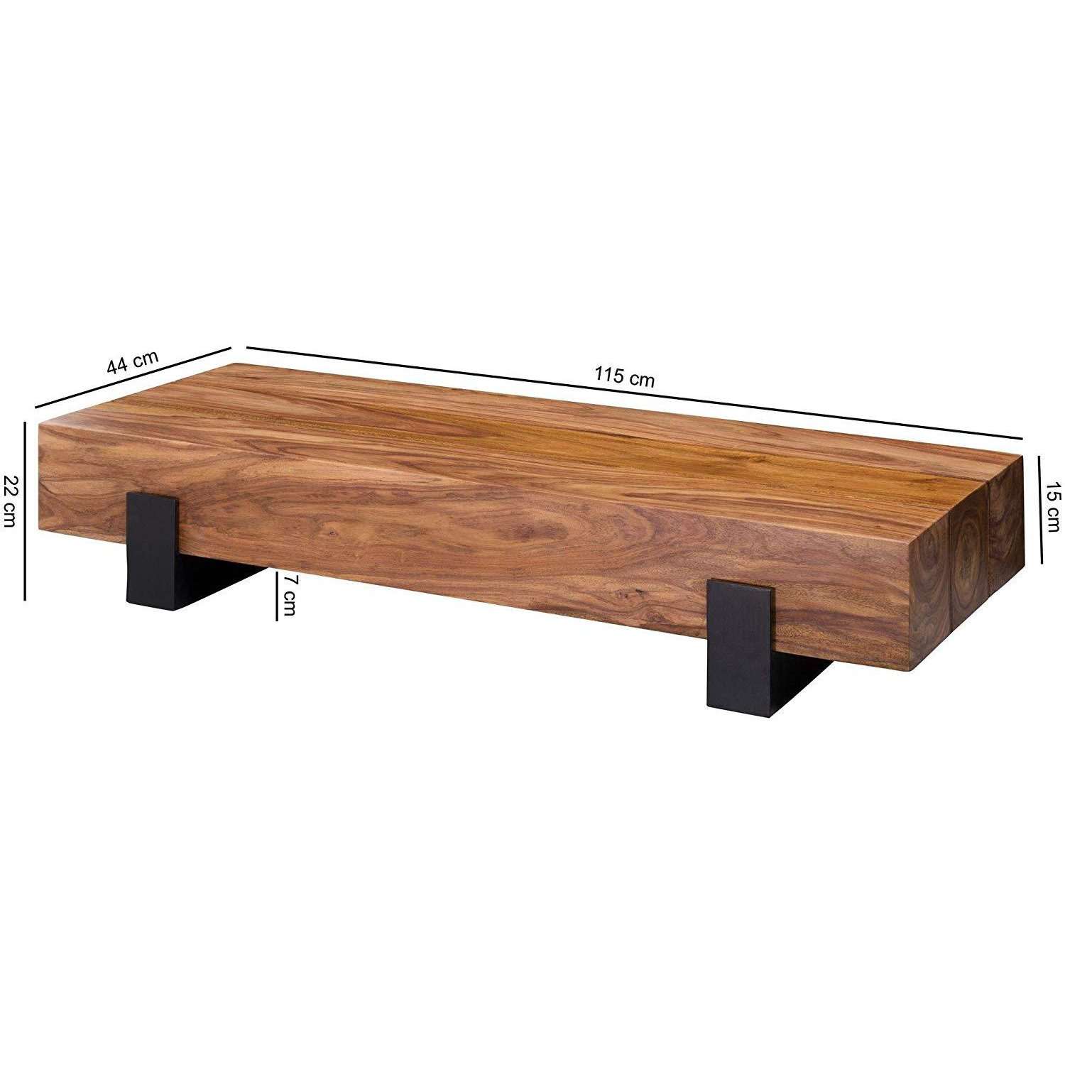 Nancy's Muyana Salontafel - Koffietafel - Boomstamtafel - Massief Sheesham Hout - ± 115 x 45 x 20 cm