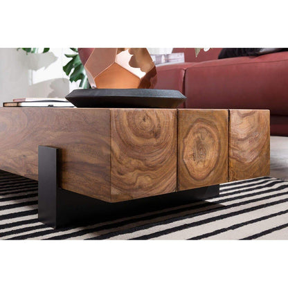 Nancy's Muyana Salontafel - Koffietafel - Boomstamtafel - Massief Sheesham Hout - ± 115 x 45 x 20 cm