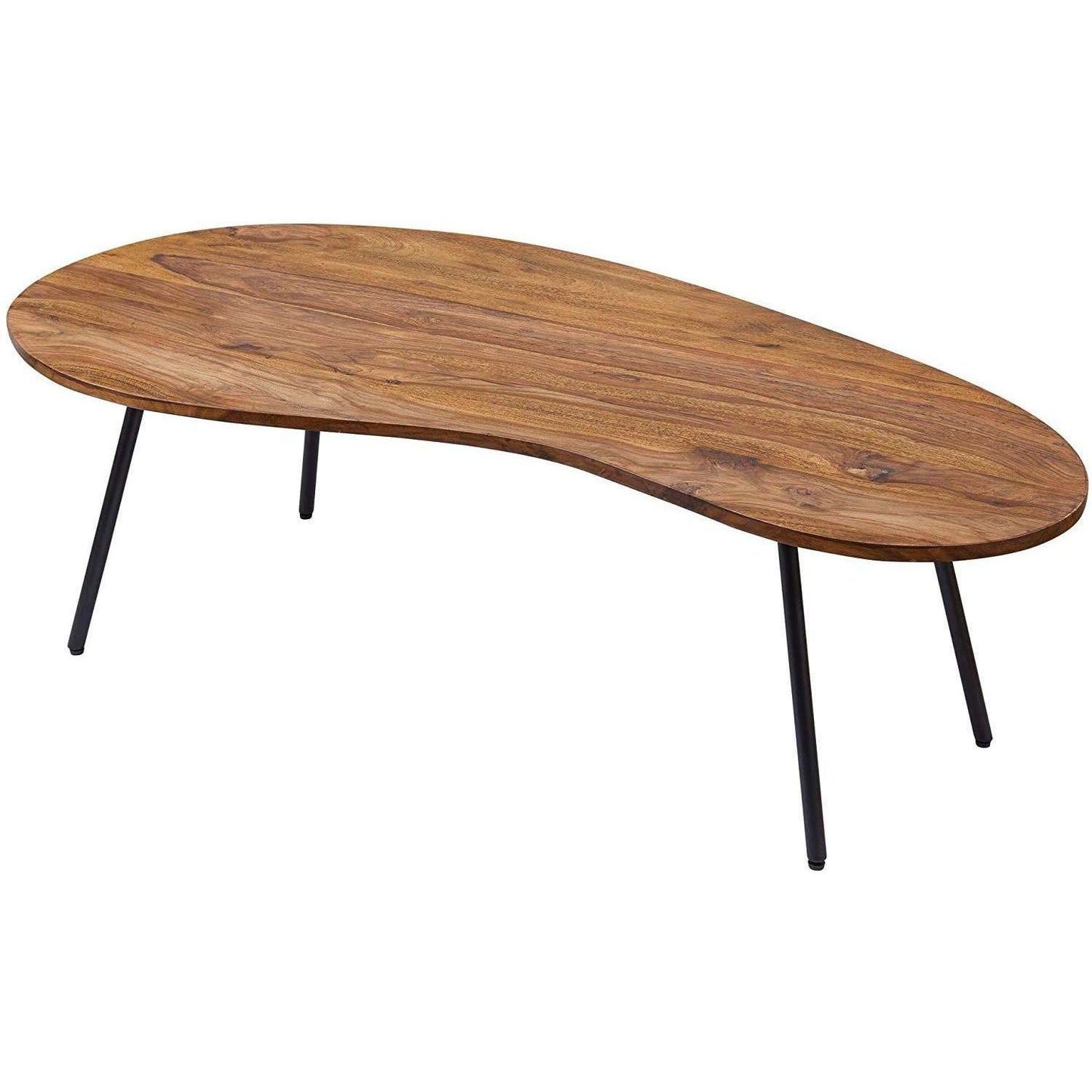 Nancy's Huba Table basse - Table basse - Marron / Noir - Bois de Sheesham / Acier - ± 120 x 35 x 60 cm